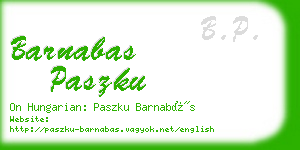 barnabas paszku business card